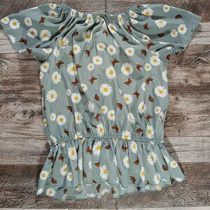 Girls Short sleeve Blouse| Lily Bleu Size L 14